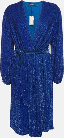 Retrof&ecirc;te Blue Sequin Gabrielle Wrap Dress
