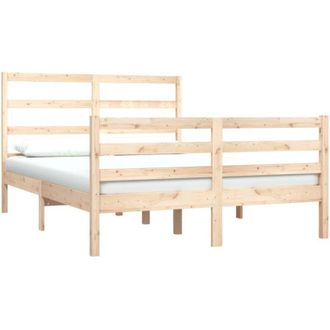 vidaXL Bed Frame without Mattress Solid Wood Pine 120x190 cm Small Double vidaXL