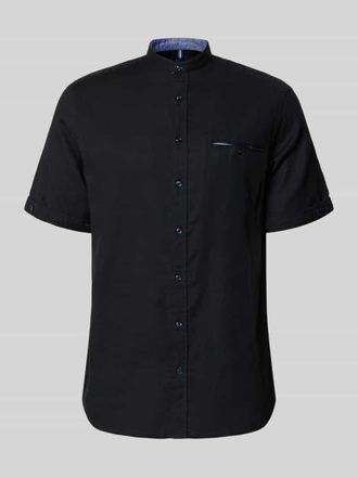 Christian Berg Regular Fit Freizeithemd mit Brusttasche in Black, Gr&ouml;&szlig;e 3XL