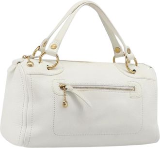 Celine Handbag Leather White Leather Handbag (Pre-Owned)
