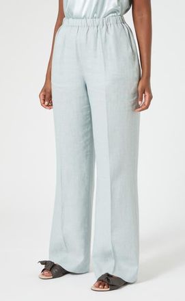 Marina Rinaldi Rocco Wide Leg Linen Pants in Sage Green at Nordstrom, Size 14W