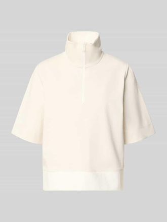 Marc Cain Sweatshirt mit Stehkragen und 1/2-Arm in Sand, Gr&ouml;&szlig;e 34