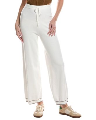 Theo & Spence Theo And Spence Stripe Trim Wide Leg Pant