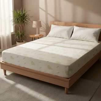 KASANOVA Coprimaterasso matrimoniale fibra di bamb&ugrave; Aloe