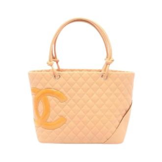 Chanel Bolso Pre-owned Cambon Line Piel Patent - Pre-owned - Mujer - Beige - ONE SIZE