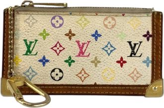 Louis Vuitton Blanc Brown Pvc Coin Purse/Coin Case (Pre-Owned)
