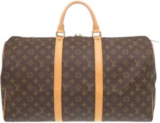 Louis Vuitton Pre-owned Boston Bag - unisex - Vintage Weekendtas - Bruin - ONE Size - Leer - Vintage