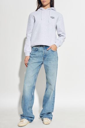 A.P.C. Sweatshirt With Embroidered Logo, Womens, Grey