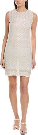 M Missoni Metallic Zigzag Print Shift Dress