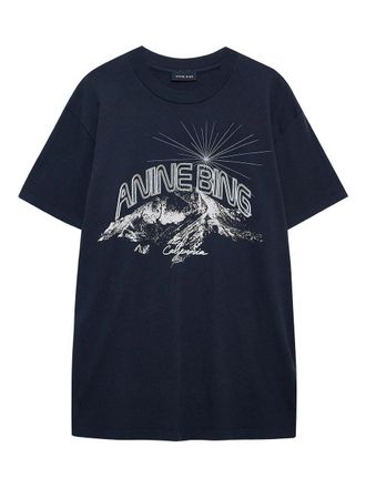 Anine Bing Walker Tee California Vintage Black