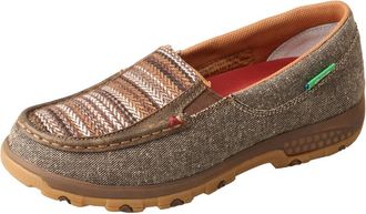 Twisted X Boots Womens Slip On Driving Moccasin In Dust/multi