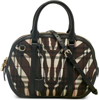 Burberry Borsa tote Orchard con stampa zebrata - Marrone