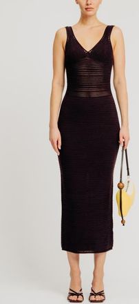 Ronny Kobo Madi Sleeveless Knit Dress in Chocolate Marl at Nordstrom, Size X-Small