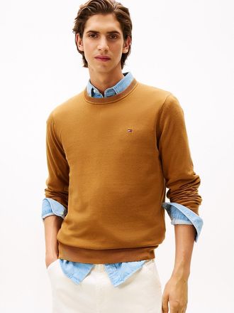 Tommy Hilfiger Mens Classic Crewneck Sweater - Brown - XXXL