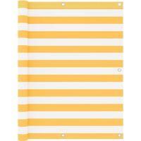 OEM Biombo Para Balc&oacute;n, Blanco Y Amarillo, 120 X 400 Cm, Tela Oxford - Crezuo