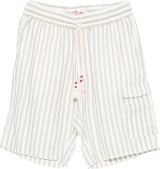 MC2 Saint Barth Korte Broeken, Heren, Wit, M, Linnen, Marseille Linnen Bermuda Shorts