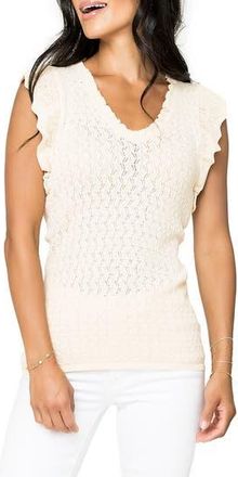 Gibsonlook Pointelle Sleeveless Sweater in Natural at Nordstrom Rack, Size X-Small
