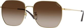 Vogue Eyewear VO4215SD Asian Fit 280/13 Womens Sunglasses Gold Size 58