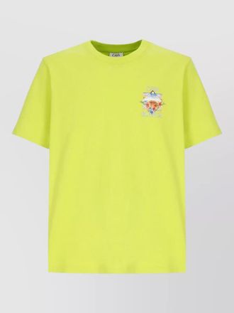 Casablanca flower court graphic cotton t shirt