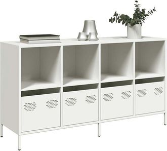 vidaXL Vidaxl - Aparador De Acero Laminado En Fr&iacute;o Blanco 135x39x73,5 Cm