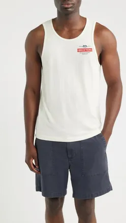 Brixton Pinnacle Graphic Tank Top in Off White at Nordstrom, Size Xx-Large