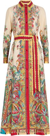 Etro Printed Belted Cotton-poplin Midi Shirt Dress - Multicoloured - 44 (UK12 / M)