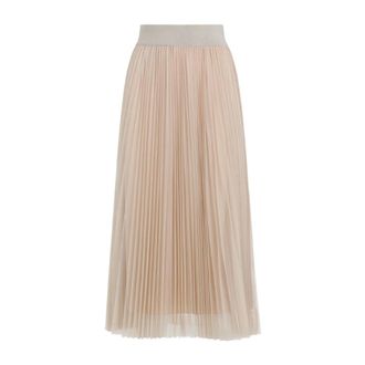 Fabiana Filippi Rokken, Dames, Beige, XS, Polyester, Elegante Nude Neutrals Rok Aw 25