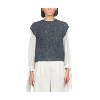 Max Mara Dames, Truien, Grijs, Maat: XL Polyamide