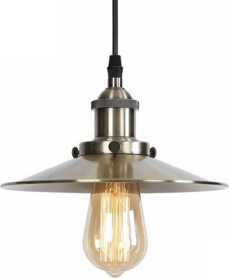 Trade Shop Trade Shop Traesio - Trade Shop - Lampadario Soffitto Portalampada Pendente Vintage Retro Cavo Telato E27 Cromato