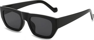 Generic Small Frame Mens Square Sunglasses Outdoor Vacation Womens Sun Glasses(Black)