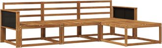vidaXL Conjunto De Sof&aacute;s De Exterior 4 Uds. Natural Vidaxl