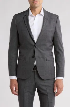 HUGO BOSS Arti Stretch Wool Blend Sport Coat in Dark Grey at Nordstrom Rack, Size 40 Regular