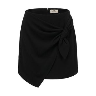 Elisabetta Franchi Dames, Rokken, Zwart, Maat: S Zijde