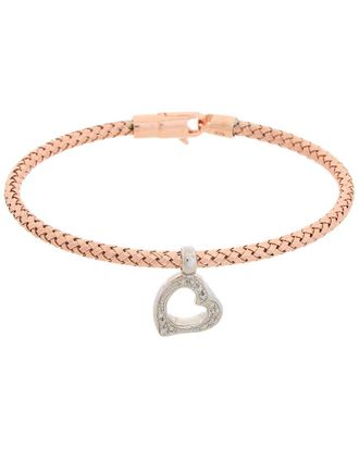 Meshmerise 18K Rose Gold Vermeil 0.1 Ct. Tw. Diamond Mesh Bangle