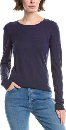 Forté Cashmere Crewneck Silk & Cashmere-Blend Sweater