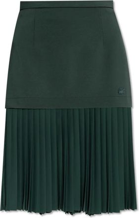 Lacoste Rok met geplooide zoom - Dames - Midirokken - Groen - XS - Rokken