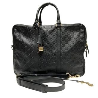 Gucci Pre-owned Handbags, male, Black, Size: ONE SIZE Pre-owned Briefcase Handbag