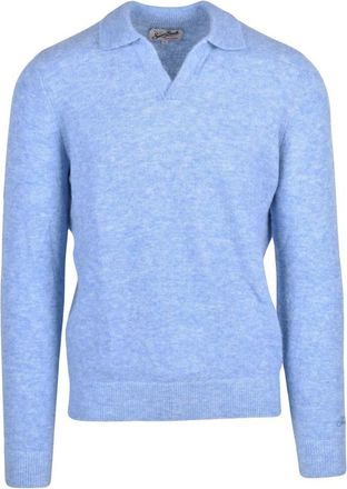 MC2 Saint Barth Tops, Heren, Blauw, S, Polo van gebreide stof