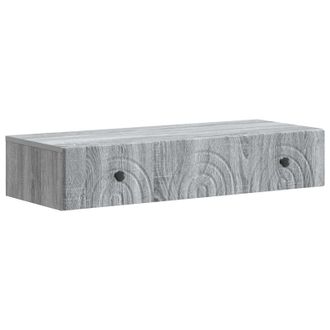 vidaXL Mesa Lateral Montada En La Pared Gris Sonoma Vidaxl