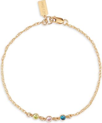 Set & Stones Multi Birthstone Bracelet in Gold /3 Charms at Nordstrom