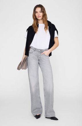Anine Bing Hugh Jean in Oyster Grey at Nordstrom, Size 31
