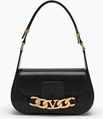 Valentino Garavani Black Vlogo Chain Shoulder Bag