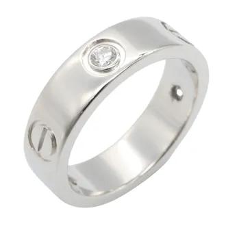 Cartier Silver Clear White Gold (18K) Band Ring (Pre-Owned)