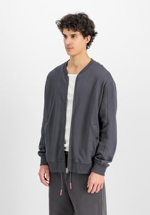 Alpha Industries Bomberjacke ALPHA INDUSTRIES Studio Edition Fleece Bomber, Herren, Gr. XXL, grau (vintage grau), Obermaterial: 80% Baumwolle, 20% Polyester, Jacken Bo