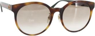 Gucci Pre-owned Accessories, female, Green, Size: ONE SIZE Pre-owned Plastic Sunglasses