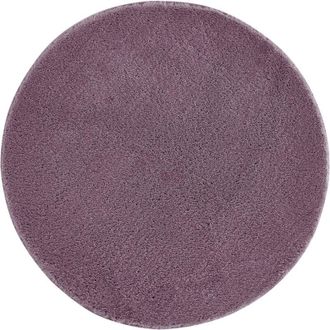Andiamo Tappeto Arezzo per soggiorno, sala da pranzo, facile da pulire, elegante e confortevole, tinta unita, 67 cm, rotondo, lavanda - Andiamo