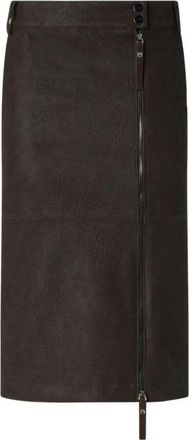 Pinko Midi Rok - Dames - Midirokken - Bruin - S - Rokken