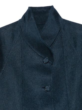 Emporio Armani Wool Blend Coat - Navy