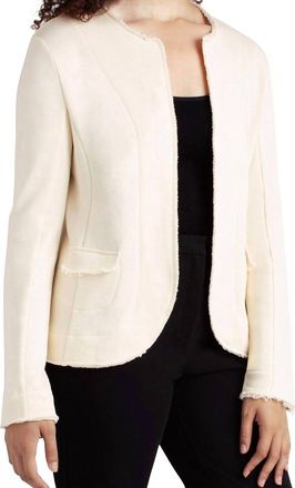 Danskin Frayed Edge Open Jacket In Birch