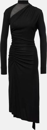 Victoria Beckham Asymmetric ruched midi dress